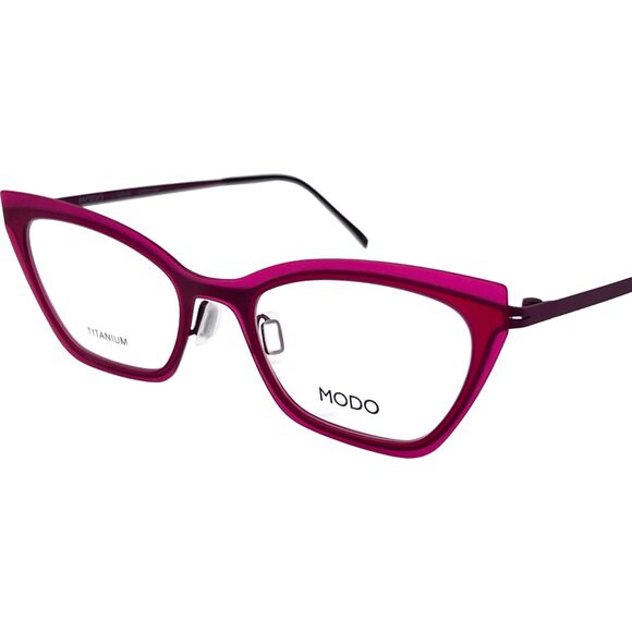 MODO 4160 Womens Titanium Metal Eyeglass Frame BURG Burgundy 51-19 main image 4
